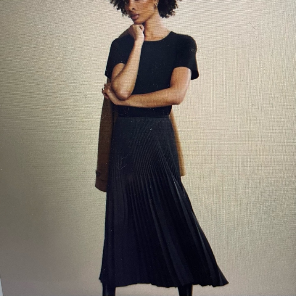 Jenni Kayne Slate Grey NEW Pleated Midi Skirt Size XS